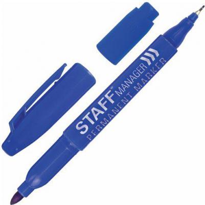 Маркер перманентный двусторонний "Manager", ЧЕРНЫЙ, наконечники 0,8 мм / 2,2 мм, 151625 – фото 2