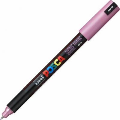Маркер POSCA PC-1MR, розовый металлик, 0.7 мм, игольчатый наконечник