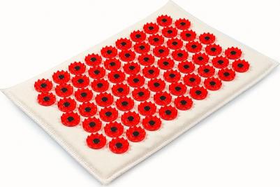 Массажер игольчатый аппликатор коврик для шеи спины поясницы красный – фото 6