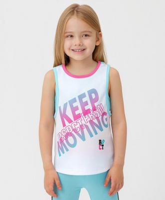 Комплект топ, майка 123BBGA58011800 голубой, 152 – фото 6