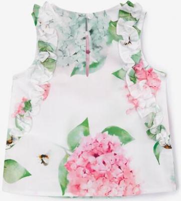 Топ текстильный с цветочным рисунком мультицвет для девочек (80-48) – фото 1