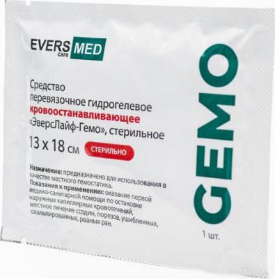 Средство перевязочное гидрогелевое стерильное кровоостанавливающее ЭверсЛайф-Гемо Gemo Evers Life 13см х 18см – фото 10
