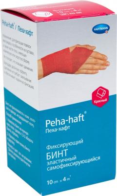 Бинт Peha-haft самофиксирующийся без латекса красный 4 м х 10 см – фото 4