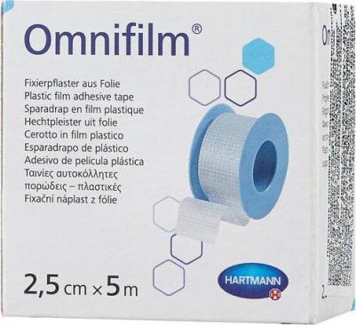 Пластырь Omnifilm фиксирующий влагостойкий прозрачный для чувствительной кожи 2,5 см х 5 м