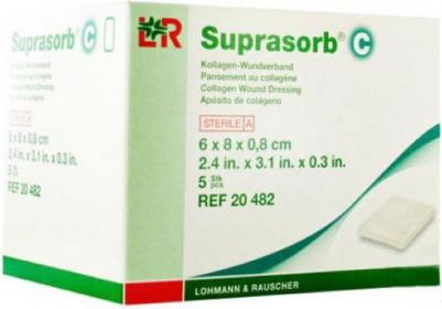 Suprasorb C / Супрасорб Ц - коллагеновая впитывающая повязка для поверхностных ран, 6x8 см – фото 3