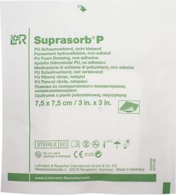 Suprasorb P / Супрасорб П - полиуретановая неадгезивная губчатая повязка, 7,5x7,5 см