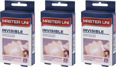 Набор пластырей 20 шт. INVISIBLE невидимый, на прозрачной полимерной основе, коробка с европодвесом, 0108-007 – фото 10