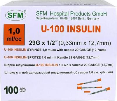 ШПРИЦ Инсул 3-х комп (интегр игла) U-100 1мл (0,33х12,7/29G) N10 – фото 5