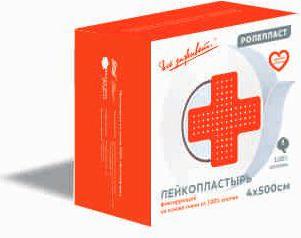 лейкопластырь фиксирующий нестерильный "ролепласт" на тканой основе 4х500см №1 – фото 2