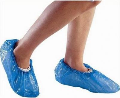 Бахилы "Стандарт", темно-синий, 400 x 140 мм., 28 мкм., 100 пар, 3 г – фото 3