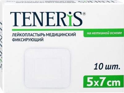 универсальный Перевяз. ср-ва Лейкопластырь TENERIS7x5см фиксир.нетк.осн.с подуш. 10 ш/у – фото 2