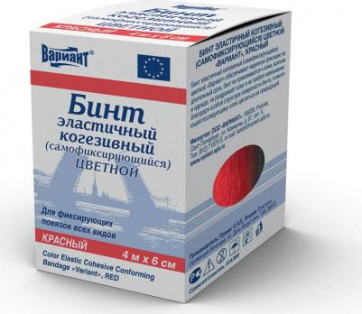 Бинт самофиксирующийся 6х400 см красный – фото 1