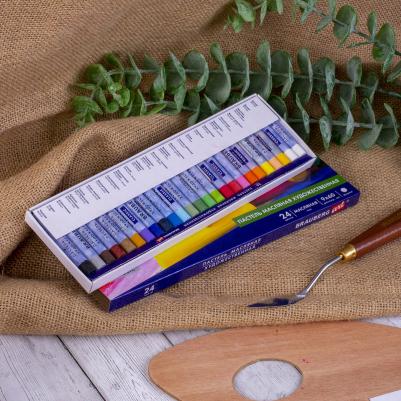 Пастель масляная художественная CLASSIC, 24 цвета, круглое сечение, 181448 – фото 1