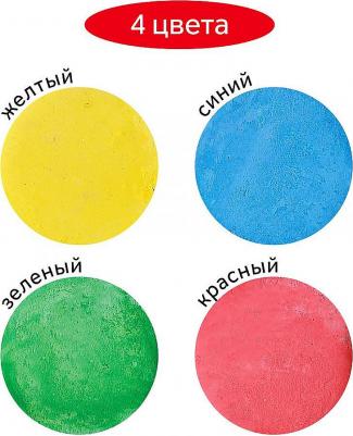 Мелки для асфальта "Мультики" цветные 4 штуки, круглые, с держателем – фото 9