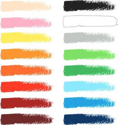 Пастель масляная "Студия", 16 цветов, круглое сечение, картонная упаковка, 160320206 – фото 1