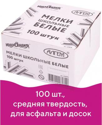 Мел белый (Алгем), натуральный, набор 100 штук, квадратный, 229070 – фото 5