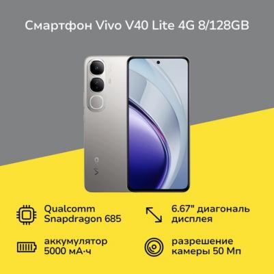 V40 Lite 8/128Gb, Титановое сияние – фото 5