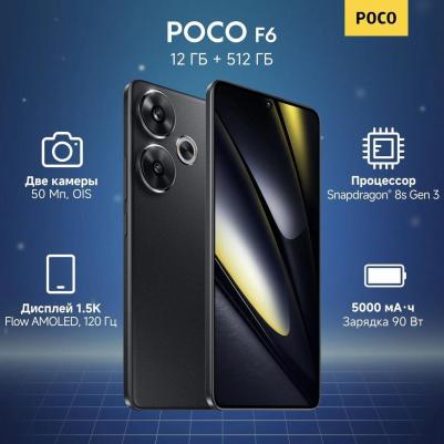 POCO F6 12/512Gb, Black – фото 2