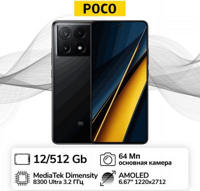 POCO X6 Pro 5G 12/512Gb, Black – фото 5