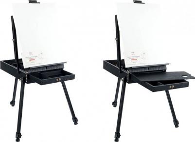 Этюдник напольный с ремнем и палитрой "Студия", 78 х 92 х 145 см, сосна, темное дерево – фото 5