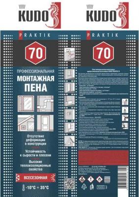 Пена монтажная профессиональная Praktik 70 всесезонная 1 л – фото 1