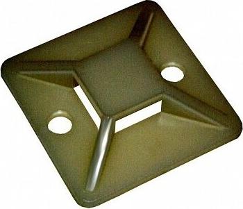 Площадка самоклеящаяся 30х30 белая под хомуты (100шт), цена за 1 упак – фото 2