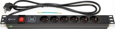 Блок розеток PDU619A-06 6S, 1U, 19", 2M