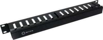 Панель-органайзер кабеля CM-101B ГРЕБЕНКА КРЫШКА 1U 19" BLACK – фото 2