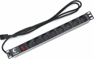 Блок на 8 розеток IEC 320 горизонтальный для 19' шкафов (PDU-8P-2IEC)