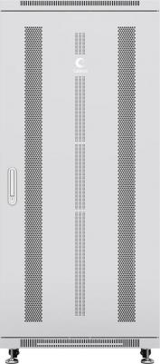 Шкаф напольный 19", 18U ND-05C-18U60/100 600x1000x988mm передняя и задняя перфорированные двери, ручка с замком, цвет серый 4680120690839 – фото 1