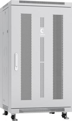 Шкаф напольный 19", 18U ND-05C-18U60/100 600x1000x988mm передняя и задняя перфорированные двери, ручка с замком, цвет серый 4680120690839