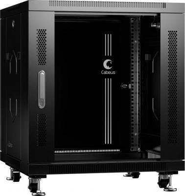 Шкаф напольный SH-05C-12U60/80-BK 12U 800мм дверь стекло, черный