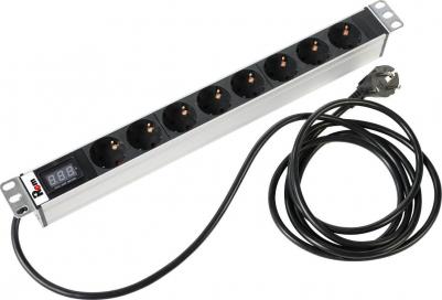 Модуль розеток Rem R-16-8S-AM-440-3 черный/серебристый