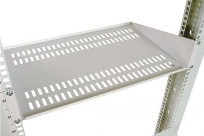 Полка перфорированная консольная 2U МС-40 глубина 400 мм серый – фото 4