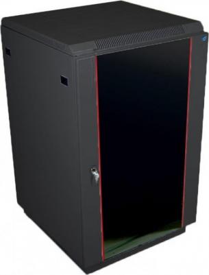Шкаф коммутационный ШТК-М-18.6.6-1ААА-9005 напольный, стеклянная передняя дверь, 18U, 600x960x600 мм – фото 4