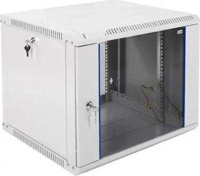 Шкаф настенный разборный 9U ШРН-Э-9.500 600х520mm дверь стекло серый – фото 5