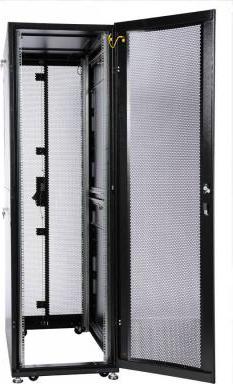Шкаф серверный ПРОФ напольный 42U 800x1000 дверь перфор. 2 шт., черный, в сборе ШТК-СП-42.8.10-44АА-9005 1 коробка – фото 6