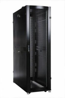 Шкаф серверный ПРОФ напольный 42U 800x1000 дверь перфор. 2 шт., черный, в сборе ШТК-СП-42.8.10-44АА-9005 1 коробка