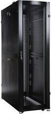 Шкаф серверный ПРОФ напольный 48U 800x1000 дверь перфор., задние двойные перфор., черный, в сборе ШТК-СП-48.8.10-48АА-9005 – фото 2