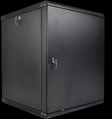 Шкаф телекоммуникационный настенный разборный ЭКОНОМ 15U дверь металл, цвет черный [ШРН-Э-15.500.1-9005]