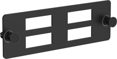 Планка для 4-х адаптеров оптических SC-Duplex черная, цена за 1 шт