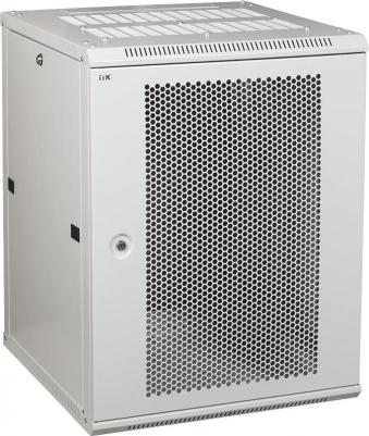 Шкаф LINEA W 12U 600x600 мм дверь перфорированная, RAL7035 – фото 1