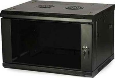 Шкаф настенный LINEA W 18U 600х600мм дверь стекло RAL 9005, цена за 1 шт – фото 1