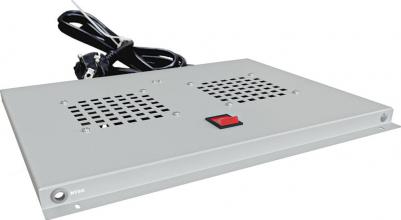 Потолочный модуль вентиляторный для шкафов серии R глубиной 600мм на 2 элемента потолочный без термостата, серый RAL 7035 -FAN2/600 Модуль