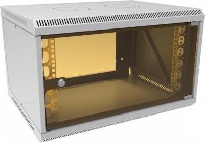 Шкаф, стойка Шкаф коммутационный настенный 6U 600x450мм пер.дв.стекл направл.под закл.гайки 70кг RAL 7035 385мм 15.7кг 360мм