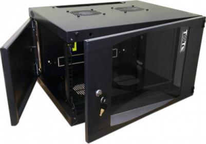 Шкаф настенный 6U Lanmaster TWT-CBWNG-6U-6X4-BK 550x450mm черный 60кг