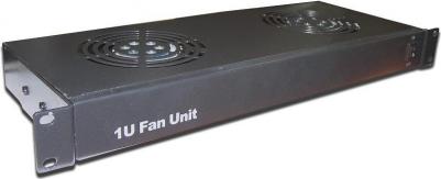 Вентиляторный блок TWT-CBB-FANB2-RACK-T 2-х вентиляторов 19", с подшипниками, с термостатом, 1U
