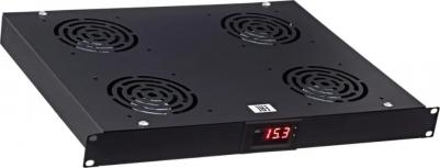 Вентиляторный блок 1U с термостатом, для шкафа 19 дюймов WT-2238B