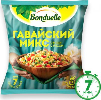Смесь замороженная овощная смесь для жарки Гавайская, 405 г