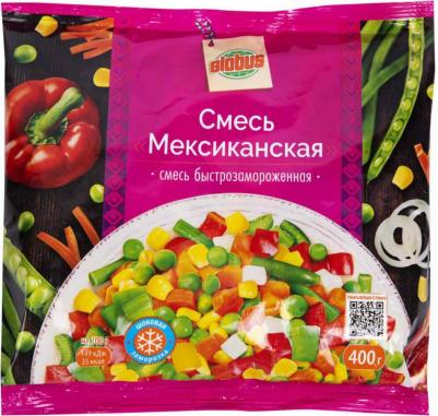 Овощная смесь Мексиканская резаная быстрозамороженная 400 г